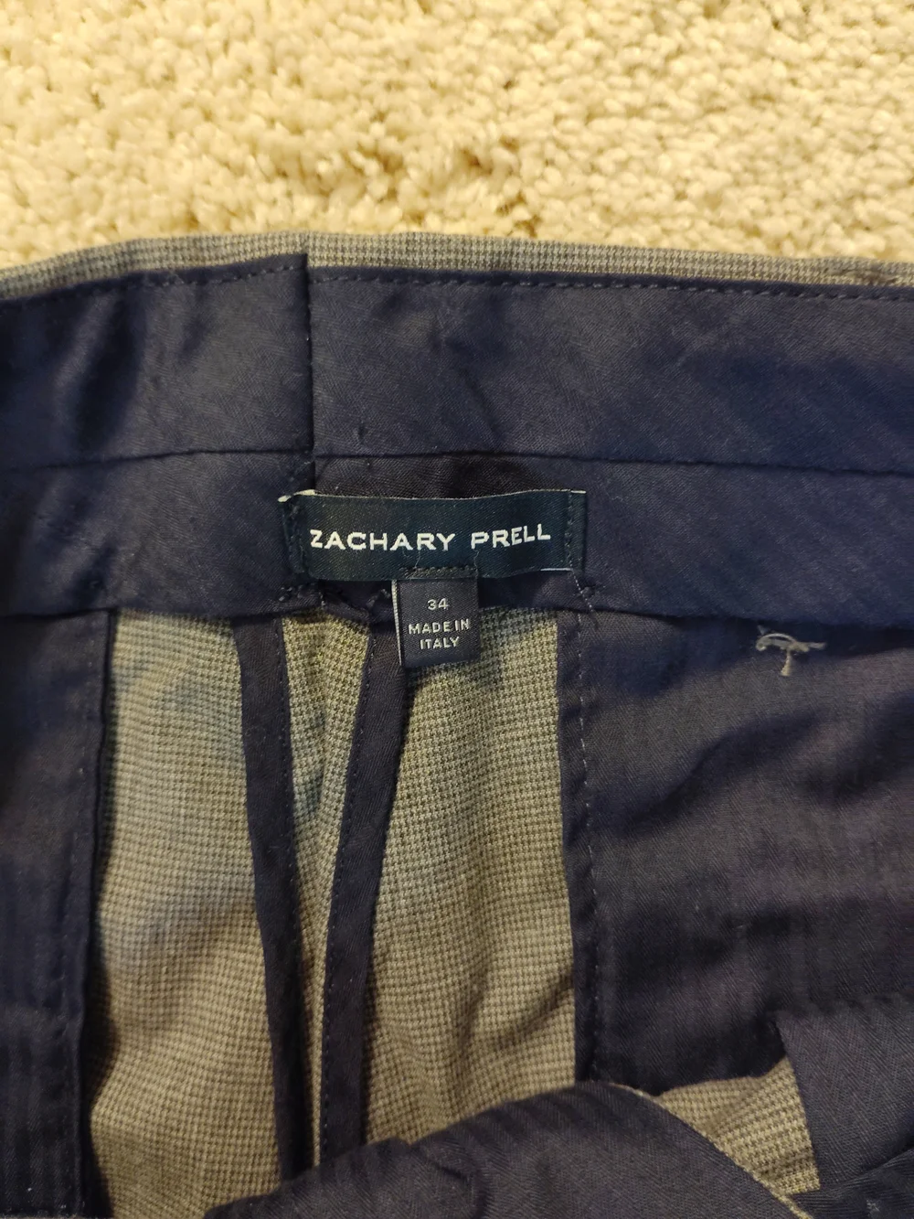 Zachary Prell Grey Men's Dress Pants - Slim Tailored Trousers